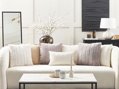 Harmaa keinoturkis koristetyynysetti 45 x 45 cm 2 kpl PUMILA Harmaa keinoturkis koristetyynysetti 45 x 45 cm 2 kpl PUMILA