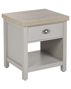 Yöpöytä laatikko vaaleanharmaa/vaalea puu CLIO