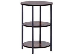 Sivupöytä tumma puu/musta TOLAR Sivupöytä tumma puu/musta TOLAR