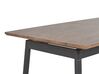 Table extensible effet bois foncé / doré 160/200 x 90 cm CALIFORNIA_785979