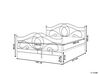 Łóżko metalowe 140 x 200 cm czarne LYRA_817961
