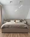 Łóżko z pojemnikiem tapicerowane 160 x 200 cm beżowe DREUX_884858