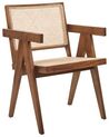 Wooden Chair with Rattan Braid Light Wood and Brown WESTBROOK_872189