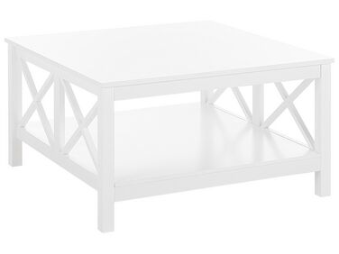 Tavolino da caffè mdf bianco ⌀ 80 cm LOTTA