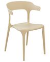 Set of 4 Dining Chairs Beige GUBBIO _848840