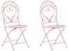 Balkonset rosa Metall 2 Stühle zusammenklappbar ALBINIA_774556