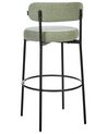 Set of 2 Boucle Bar Chairs Light Green ALLISON_915914