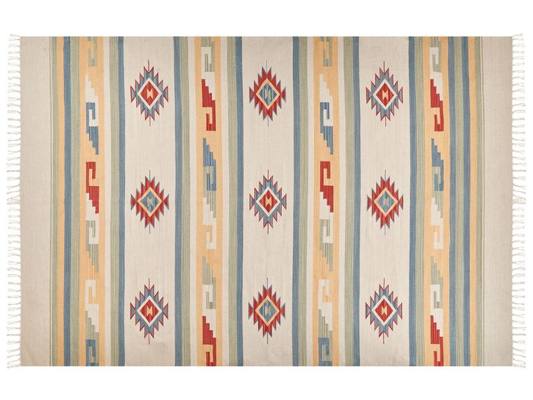 Tappeto kilim cotone multicolore 200 x 300 cm APARAN_869643