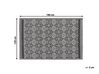 Outdoor Teppich schwarz 120 x 180 cm geometrisches Muster Kurzflor BARMER_786061