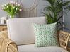 2 poduszki dekoracyjne w abstrakcyjny wzór 45 x 45 cm zielono-białe PRUNUS_799569