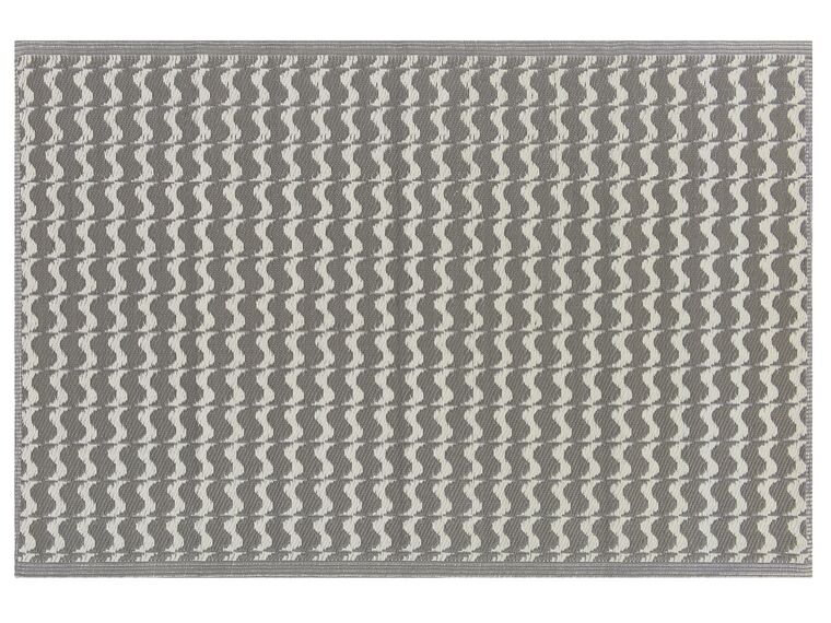 Outdoor Teppich grau 120 x 180 cm geometrisches Muster TUMKUR_766500