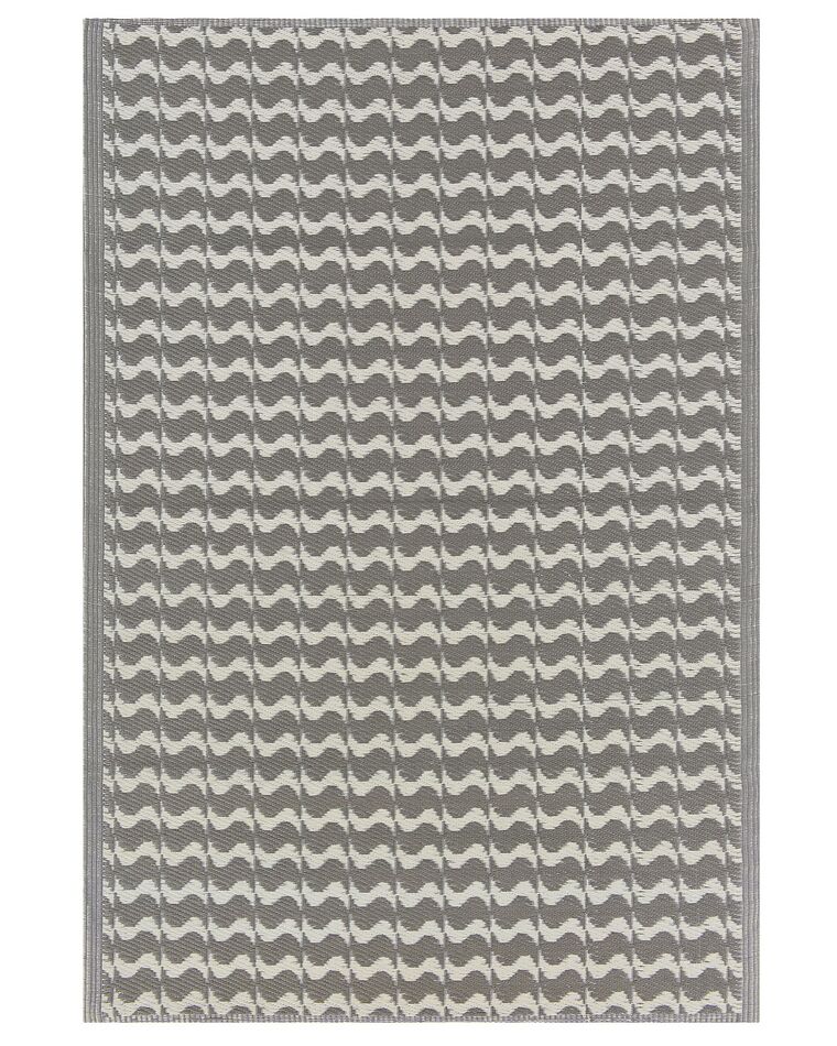 Tapis extérieur au motif géométrique gris 120 x 180 cm TUMKUR_766500