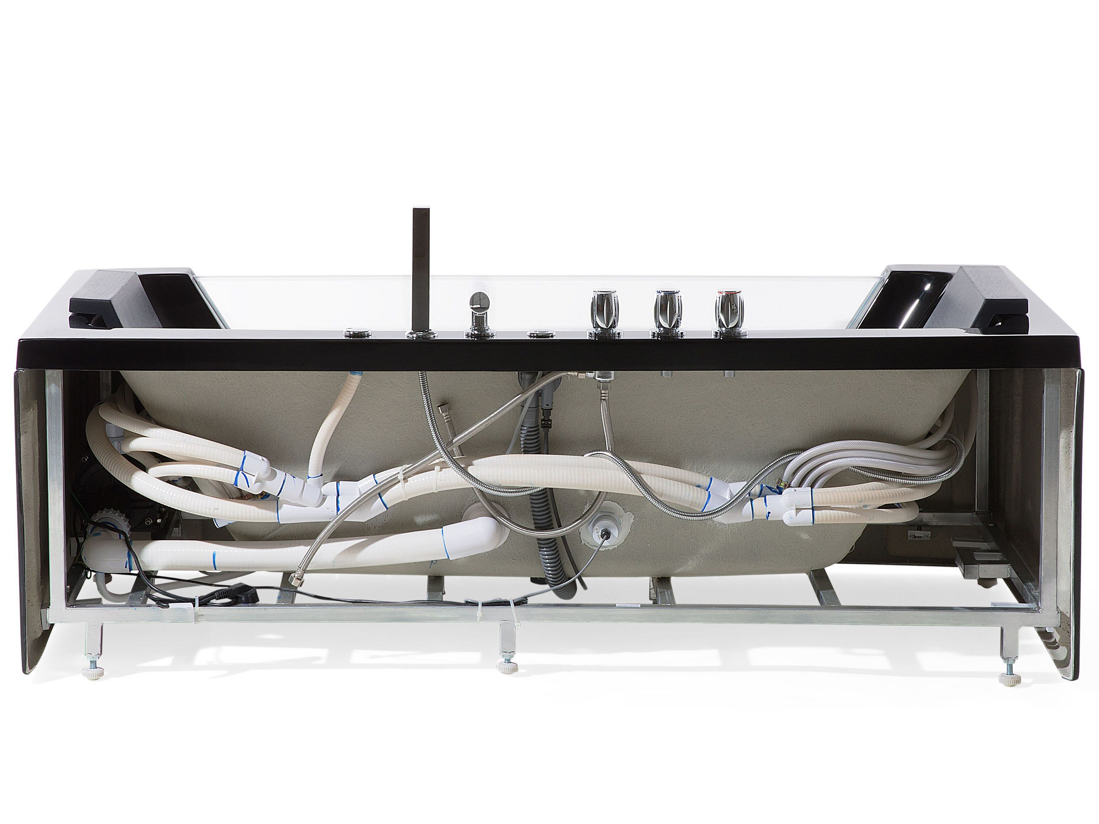 Baignoire Balnéo Supply24 Samurai Noir 174cm - 2 Places Avec LED Et 10 Jets - NEUVE