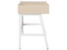 1 Drawer Home Office Desk with Shelf 100 x 55 cm Light Wood and White PARAMARIBO_720488