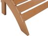 Zahradní židle s podnožkou barva týkového dřeva ADIRONDACK_809458