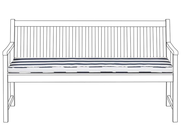 Poduszka na ławkę ogrodową 152 x 54 cm niebiesko-biała VIVARA _774712