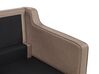 3 Seater Fabric Sofa Brown LOKKA_893821