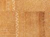 Decke Baumwolle senfgelb 130 x 180 cm geometrisches Muster FIROZABAD_829242