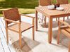 Set of 4 Acacia Wood Dining Chairs Light BARATTI_869024