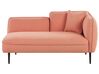 Right Hand Boucle Chaise Lounge Peach Pink CHEVANNES_886420