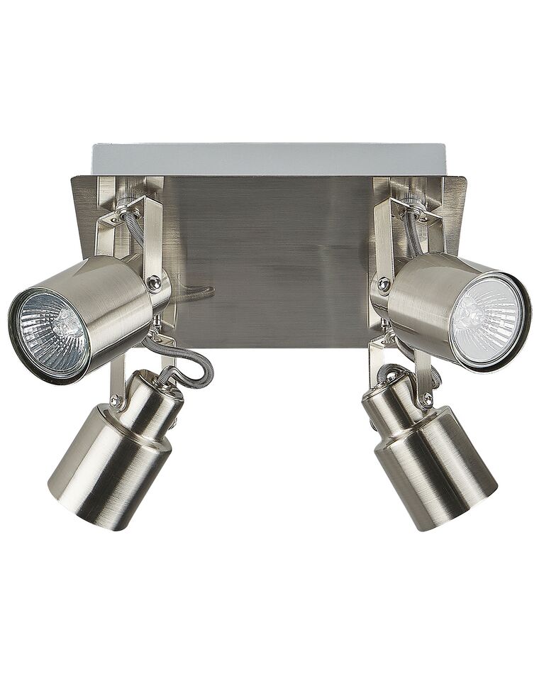 Plafondlamp 4 spots zilver BONTE_828768