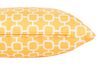 Conjunto de 2 cojines de poliéster amarillo/blanco 40 x 40 cm ASTAKOS_771023