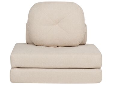 Sofá-cama de 1 lugar em tecido creme OLDEN