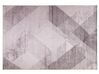 Teppich rosa 160 x 230 cm geometrisches Muster Kurzflor KALE_762253