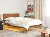 EU Double Size Bed with LED Light Wood BOISSET_899793