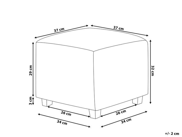 Ottomano bianco e grigio KANSAS Beliani.it