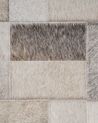 Teppich Leder grau-beige 160 x 230 cm Patchwork Kurzflor KORFEZ_689392