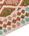 Teppich Wolle mehrfarbig 200 x 200 cm geometrisches Muster Kurzflor ERMENEK_836603