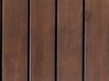 Zahradní lavice z akátového dřeva s úložným prostorem 120 cm tmavá/šedý polštář SOVANA_883134