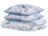 Conjunto de capa de edredão em algodão acetinado azul e branco 155 x 220 cm BALLARD_803072
