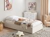 Buklé posteľ s úložným priestorom 90 x 200 cm krémová biela DINAN_903669