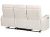 Conjunto de sofás 6 lugares manualmente reclináveis em veludo branco-creme VERDAL_904814