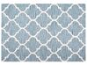 Teppich hellblau 140 x 200 cm marokkanisches Muster Kurzflor YALOVA_848674