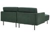 Right Hand 2 Seater Fabric Corner Sofa Dark Green BREDA_876139