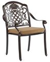 Conjunto de 4 cadeiras de jardim em alumínio castanho escuro SALENTO_765561