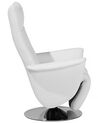 Faux Leather Recliner Chair White PRIME_709206