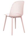 Set of 4 Dining Chairs Pink EMORY_876530