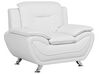 Ensemble canapés et fauteuil en cuir PU blanc 6 places LEIRA_796995