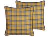 Set of 2 Cushions Chequered Pattern 45 x 45 cm Multicolour DICENTRA_801584