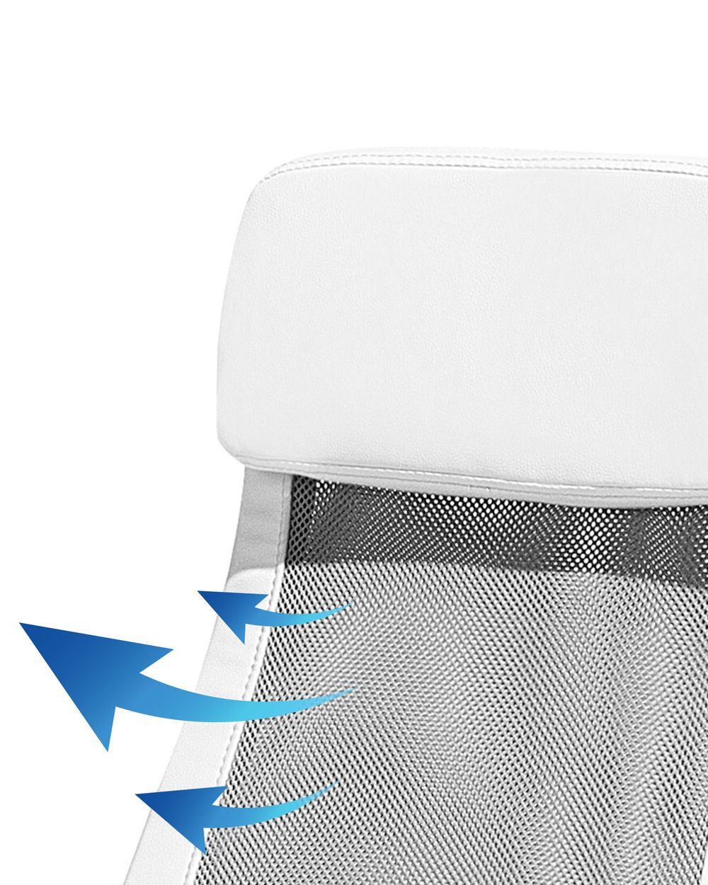 Faux Leather Office Chair White with Grey PIONEER Beliani.co.uk