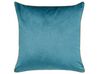 Set of 2 Velvet Cushions Moroccan Pattern 45 x 45 cm Blue ALYSSUM_877661