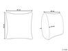 Cotton Cushion Geometric Pattern with Tassels 45 x 45 cm Beige and Black HYDRANGEA_835134