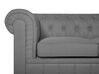 Ensemble canapé et fauteuil en tissu gris 4 placesCHESTERFIELD Big_720828
