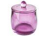 4 accessoires de salle de bains en céramique violette ROANA_825247