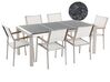 Trädgårdsmöbelset av bord  och 6 stolar vit GROSSETO_395777