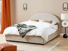 Łóżko z pojemnikiem tapicerowane 160 x 200 cm złamana biel VAUCLUSE_876649